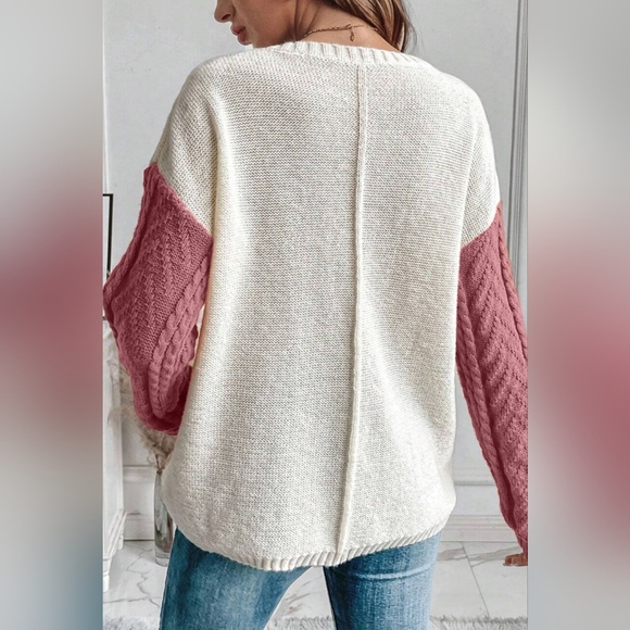 Mariana Blocked Sweater - Pink - Picture 4 of 6